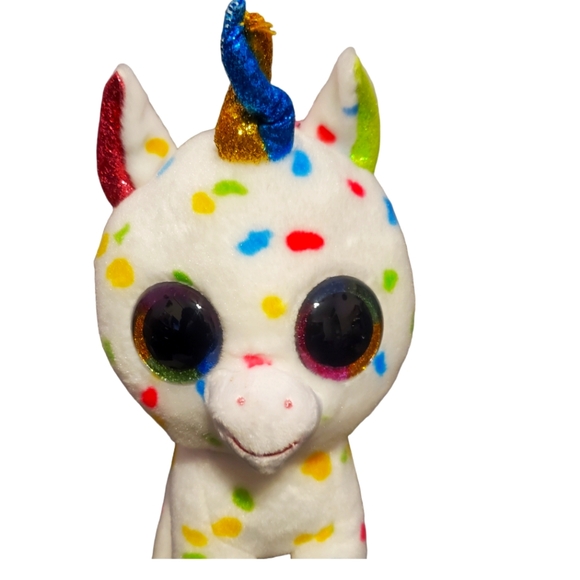 Ty Beanie Boos Harmonie Colorful Dot Unicorn Plush 10 Inches NWOT - Picture 6 of 6